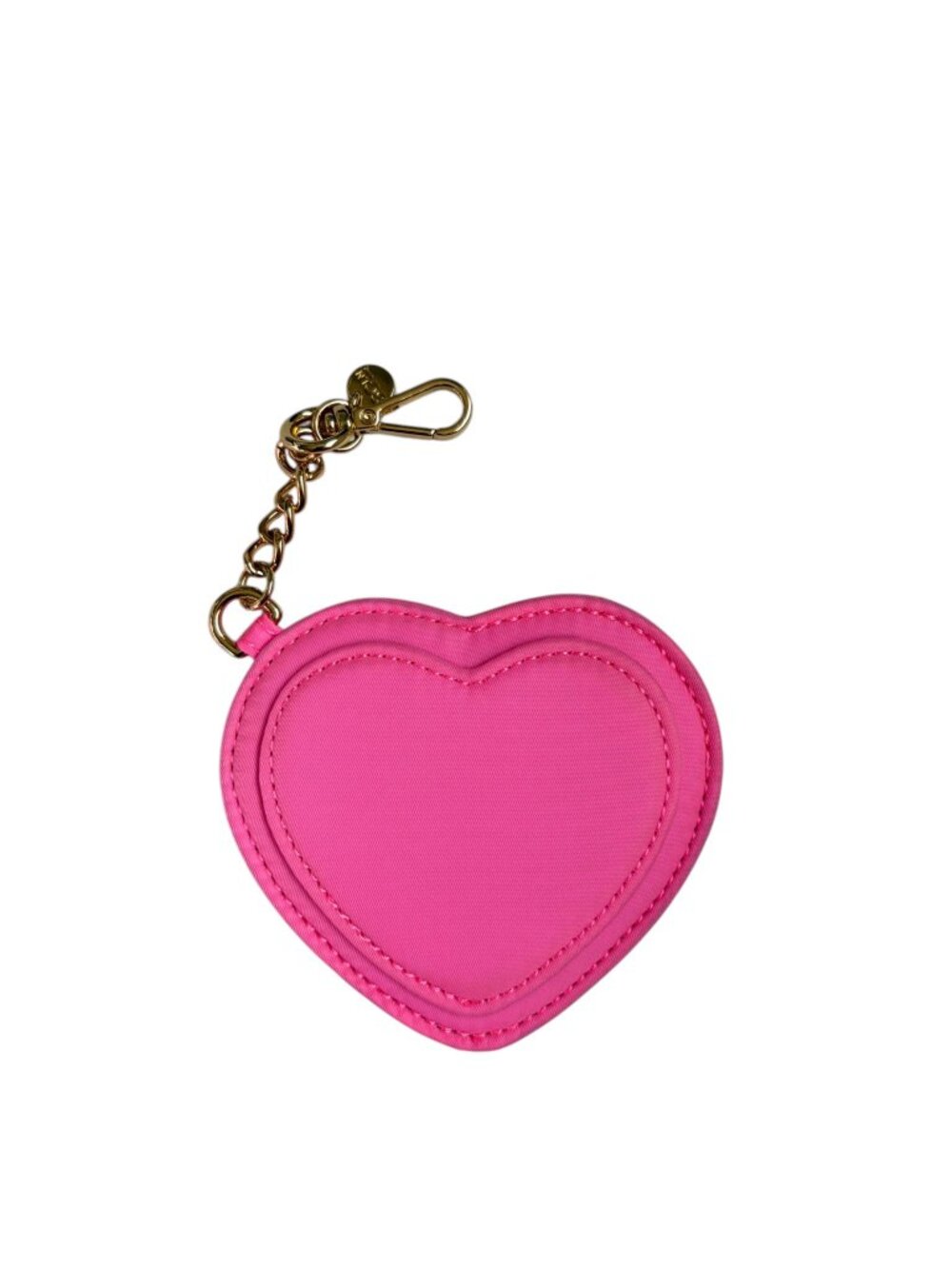 Stoney Clover Heart Bag Charm (Bubblegum Pink)